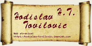 Hodislav Tovilović vizit kartica